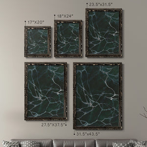 Jade Marble I - Barnwood Framed Canvas Set
