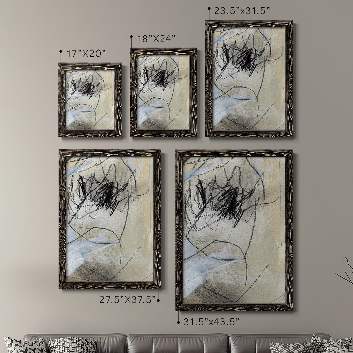 Masked Notes VII - Premium Framed Canvas 2 Piece Set - Ready to Hang
