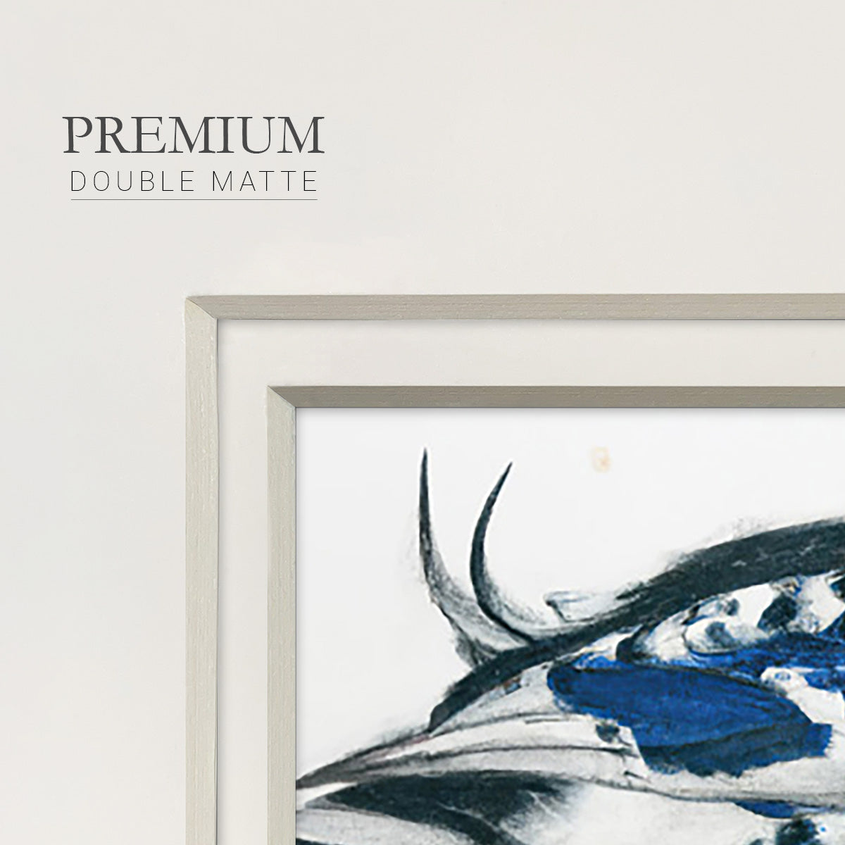 Blue Mallard Premium Framed Print Double Matboard
