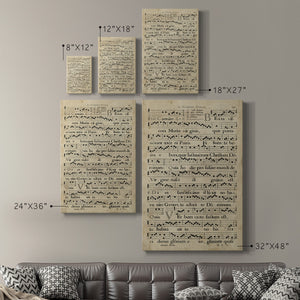 Vellum Songbook IV - Canvas Art Print