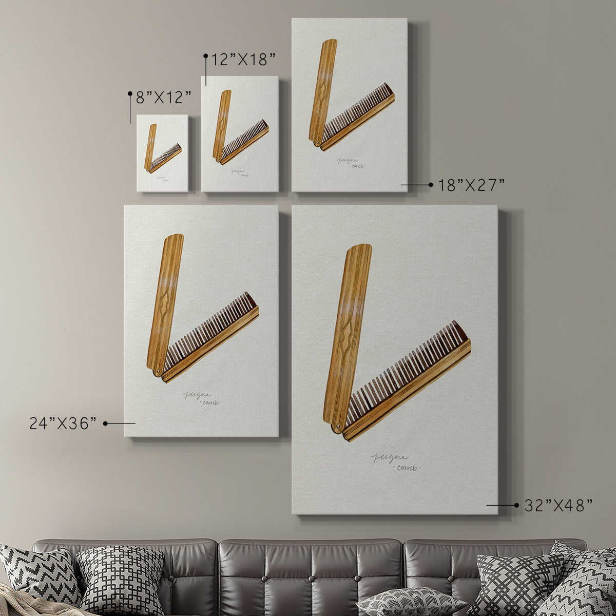 Gilded Toiletries IV Premium Gallery Wrapped Canvas - Ready to Hang