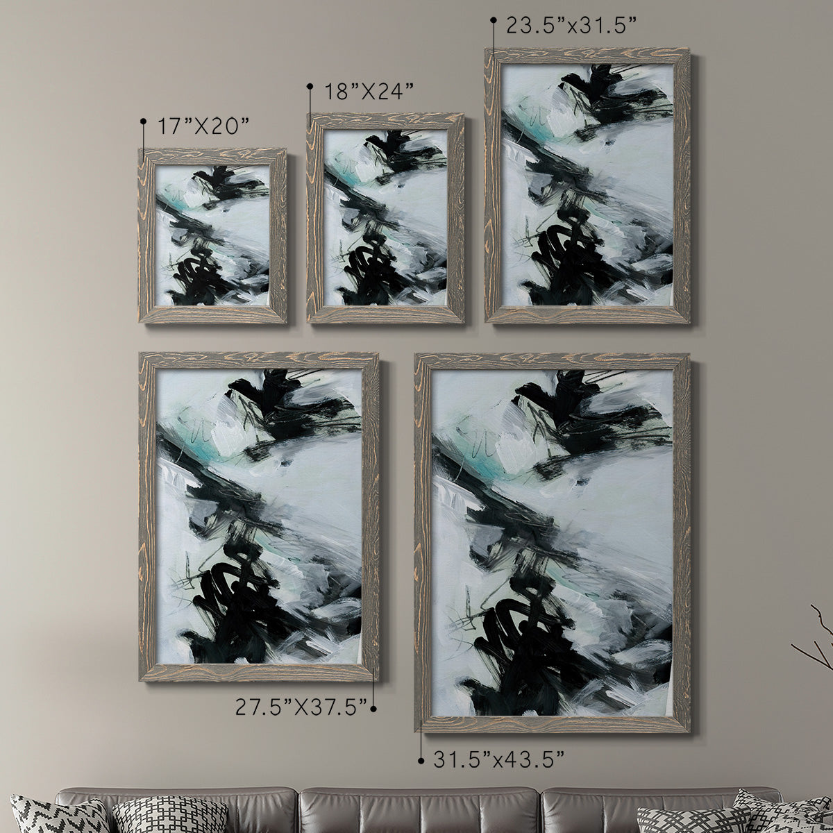 Ocean Current I - Premium Framed Canvas 2 Piece Set - Ready to Hang