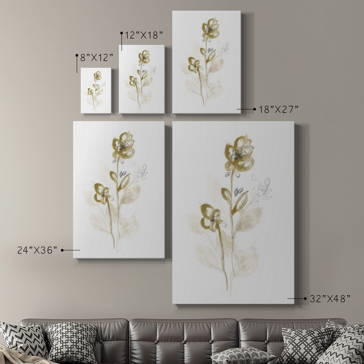 Bronze Spray III Premium Gallery Wrapped Canvas - Ready to Hang