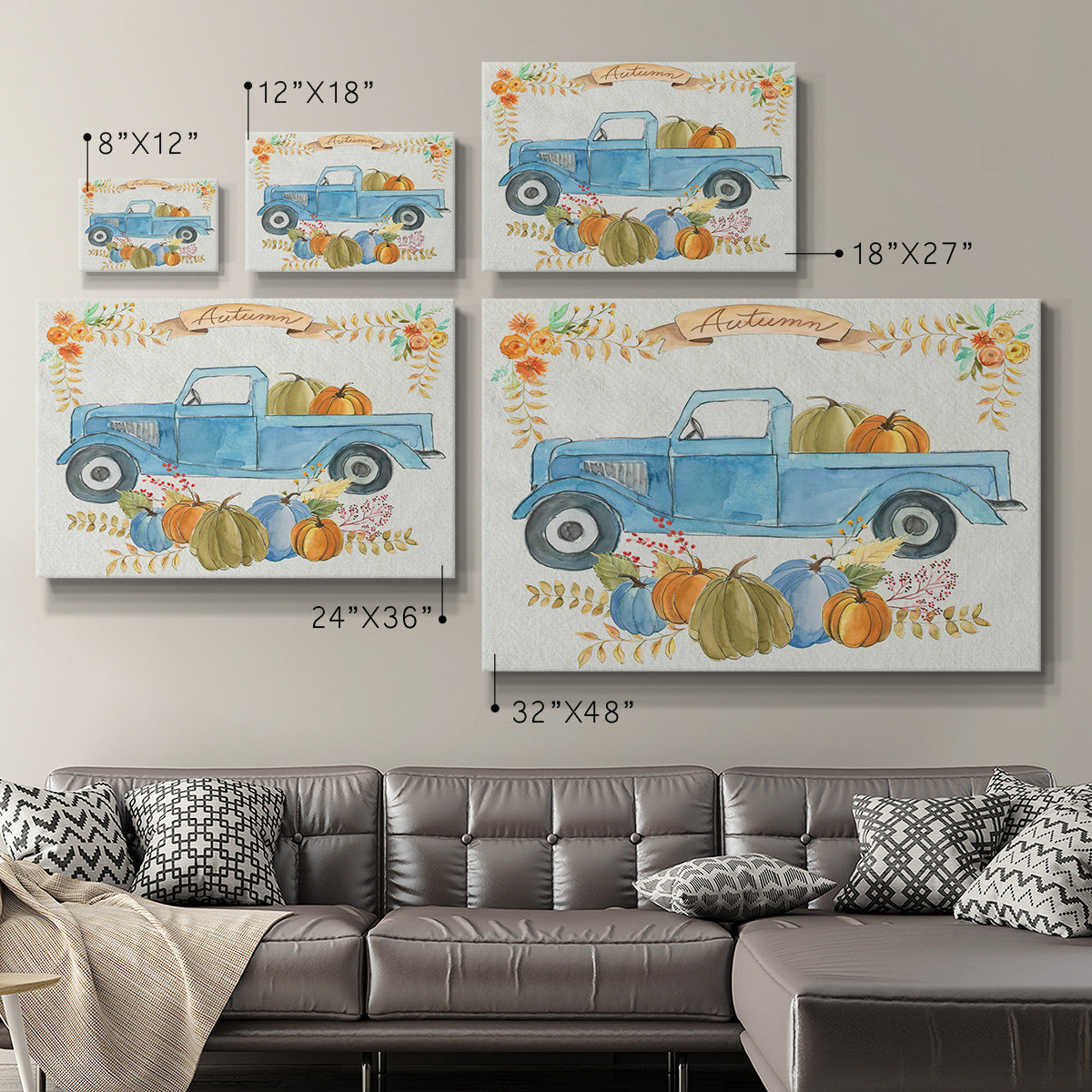 Happy Autumn I Premium Gallery Wrapped Canvas - Ready to Hang