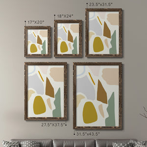 Pastel Splotches I - Barnwood Framed Canvas Set