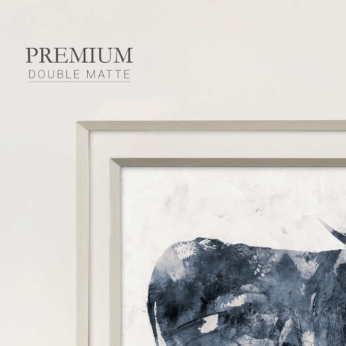 Long Horn Alt V2 Premium Framed Print Double Matboard