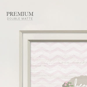 Floral Llama Premium Framed Print Double Matboard
