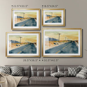 Deserted Highway II - Modern Framed Art Print