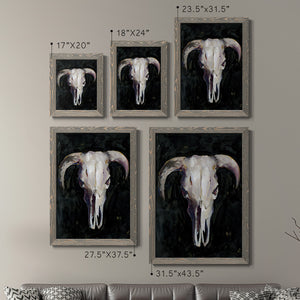 Horned Skull I - Premium Framed Canvas 2 Piece Set - Ready to Hang