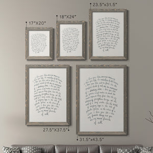 Letter to a Lover I - Barnwood Framed Canvas Set