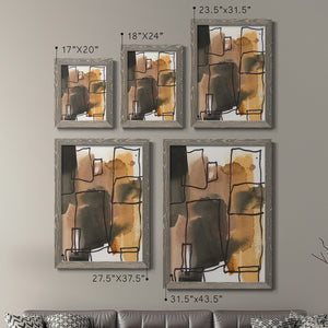 Retro Vibe I - Barnwood Framed Canvas Set