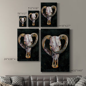 Horned Skull II - Canvas Art Print