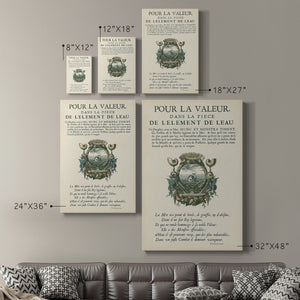 Printed Embellished Bookplate VII Premium Gallery Wrapped Canvas - Ready to Hang
