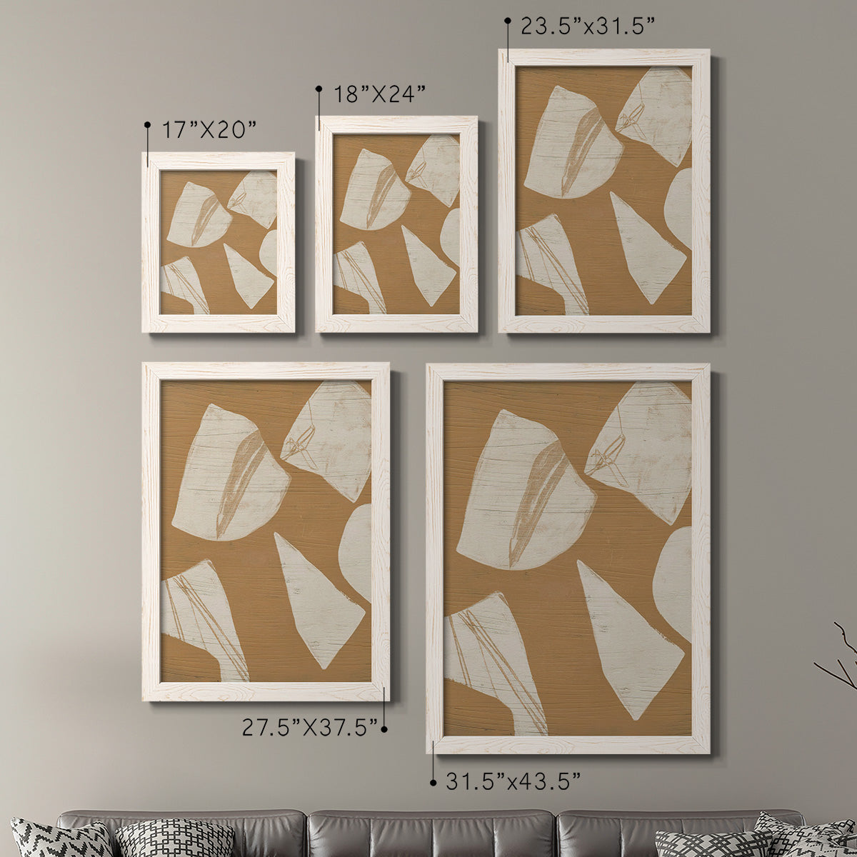 Piecemeal I - Premium Framed Canvas 2 Piece Set - Ready to Hang