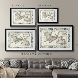 Bordered Map of Canada Premium Framed Print - Ready to Hang