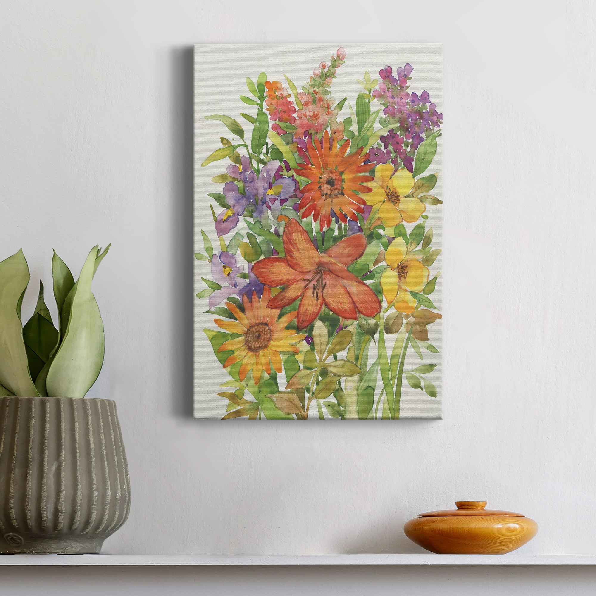 Floral Mix I Premium Gallery Wrapped Canvas - Ready to Hang