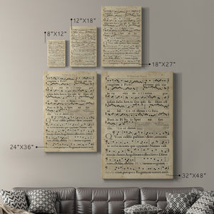 Vellum Songbook III - Canvas Art Print