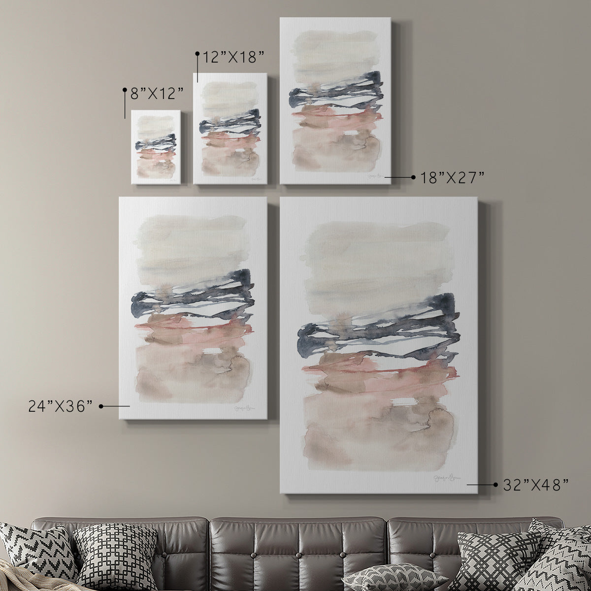 Tiered Horizon Line I Premium Gallery Wrapped Canvas - Ready to Hang