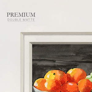 Watercolor Fruit Bowl II Premium Framed Print Double Matboard