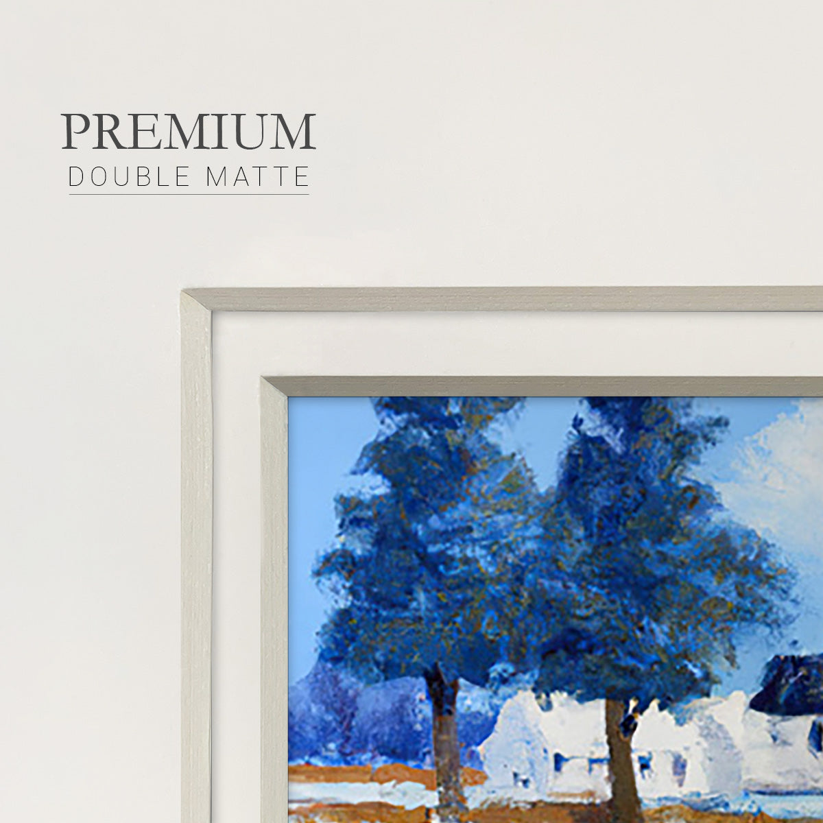 Winter Barn V Premium Framed Print Double Matboard