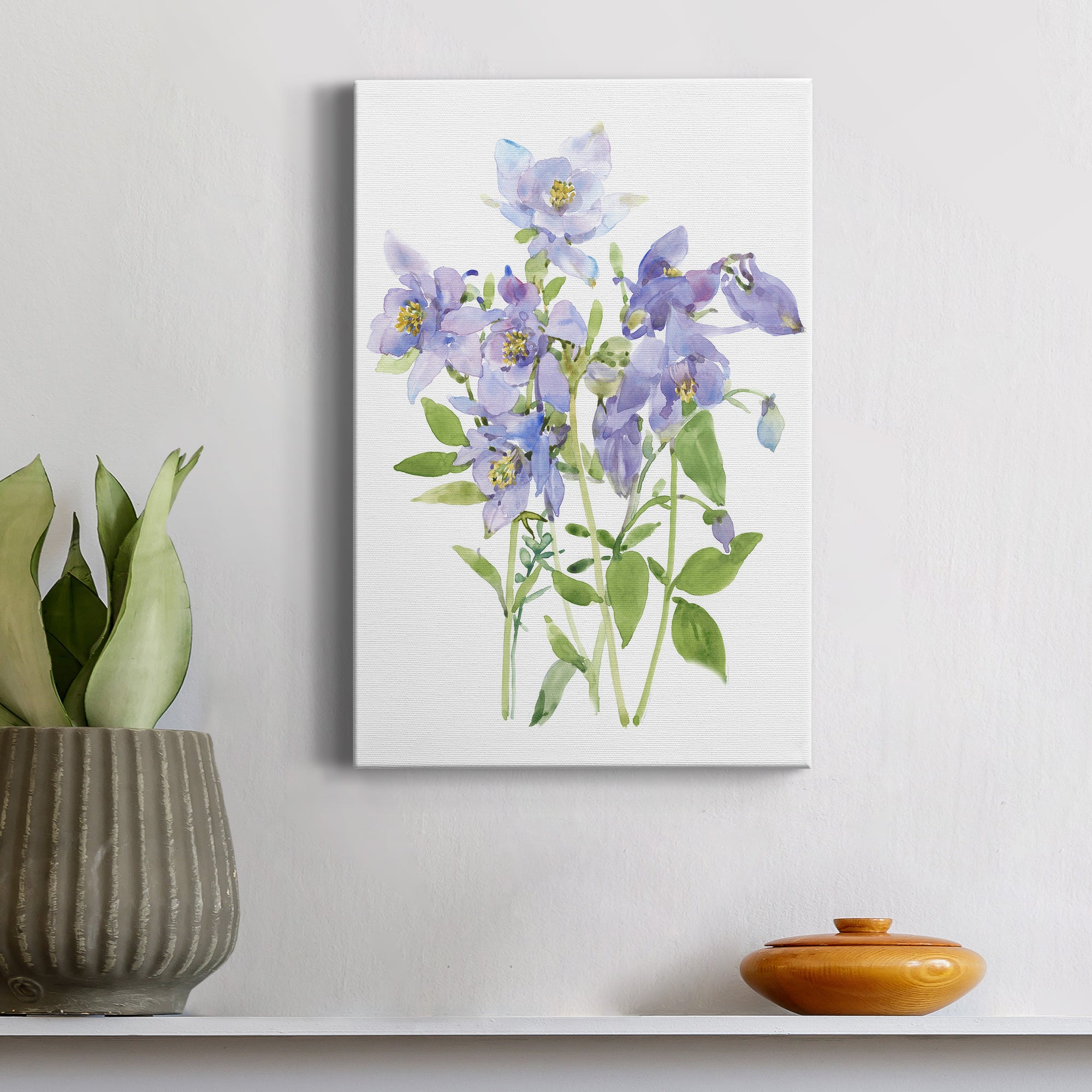 Columbine Spray I Premium Gallery Wrapped Canvas - Ready to Hang