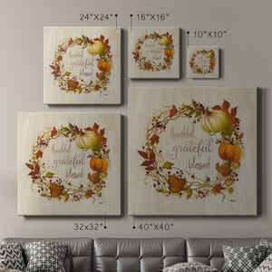 Thankful Pumpkin Wreath-Premium Gallery Wrapped Canvas - Ready to Hang