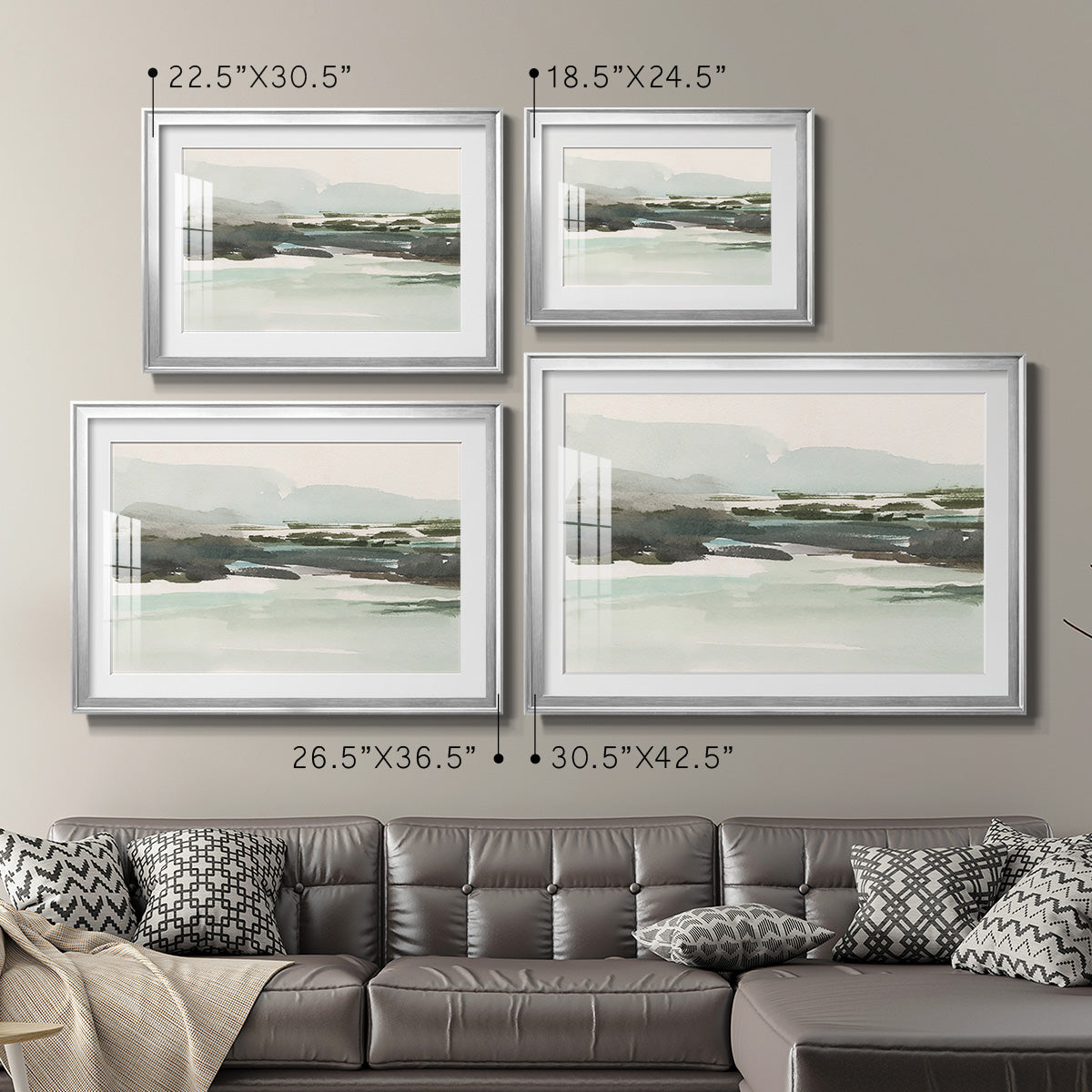 Turquoise Marsh I Premium Framed Print - Ready to Hang