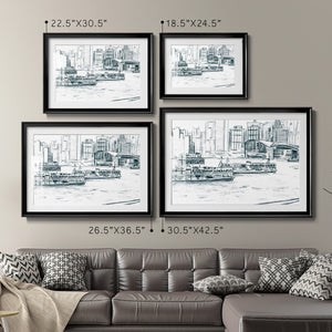 Ferryboats I - Modern Framed Art Print