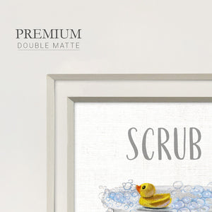 Scrub a Dub Premium Framed Print Double Matboard