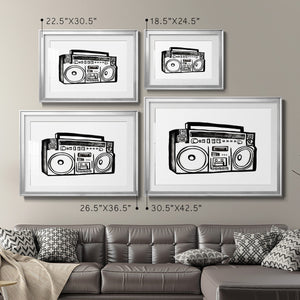 Boombox Sketch - Modern Framed Art Print