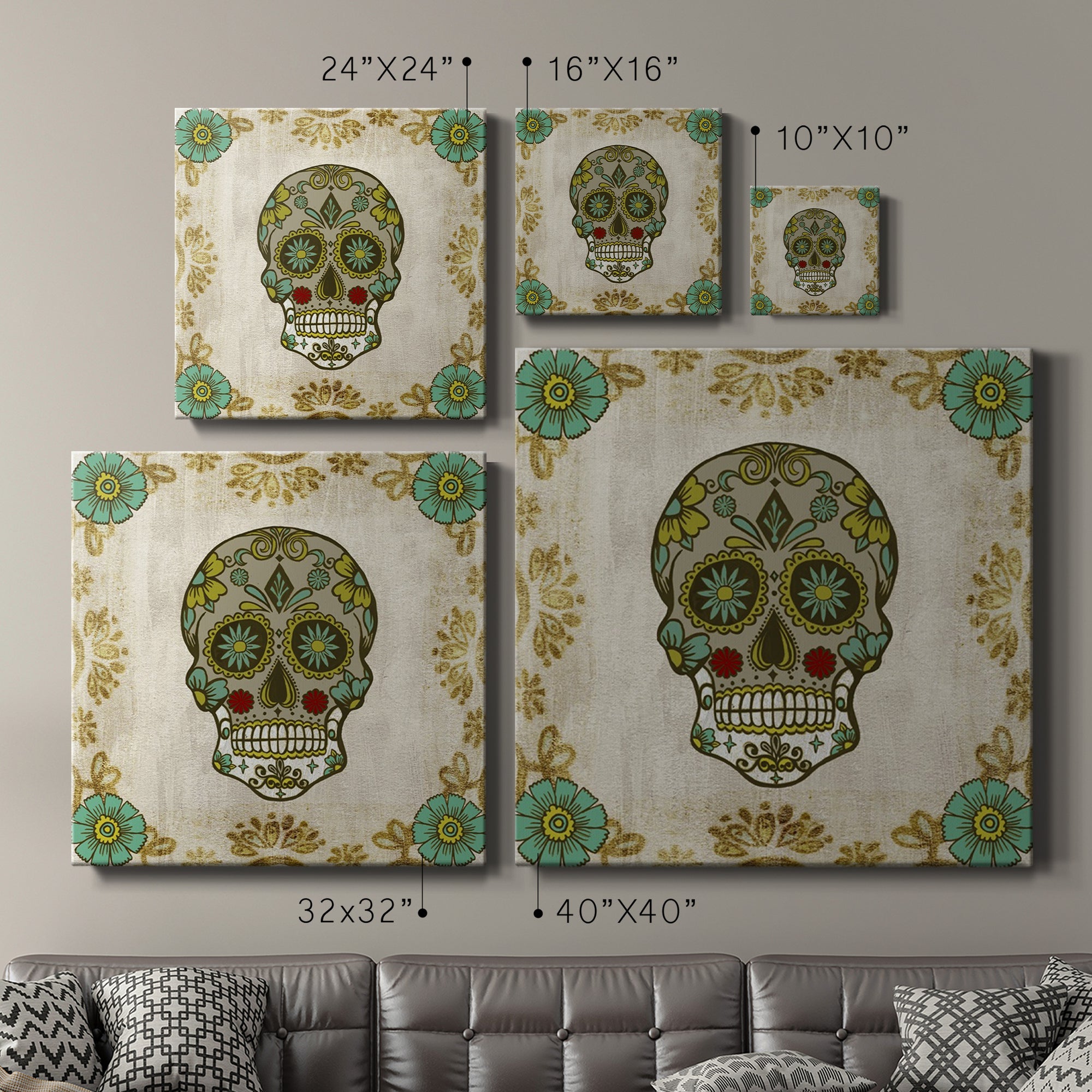 Day of the Dead I -Premium Gallery Wrapped Canvas - Ready to Hang