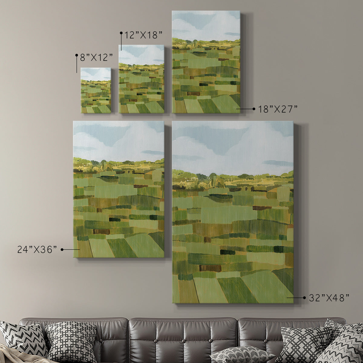 Woven Pasture I Premium Gallery Wrapped Canvas - Ready to Hang