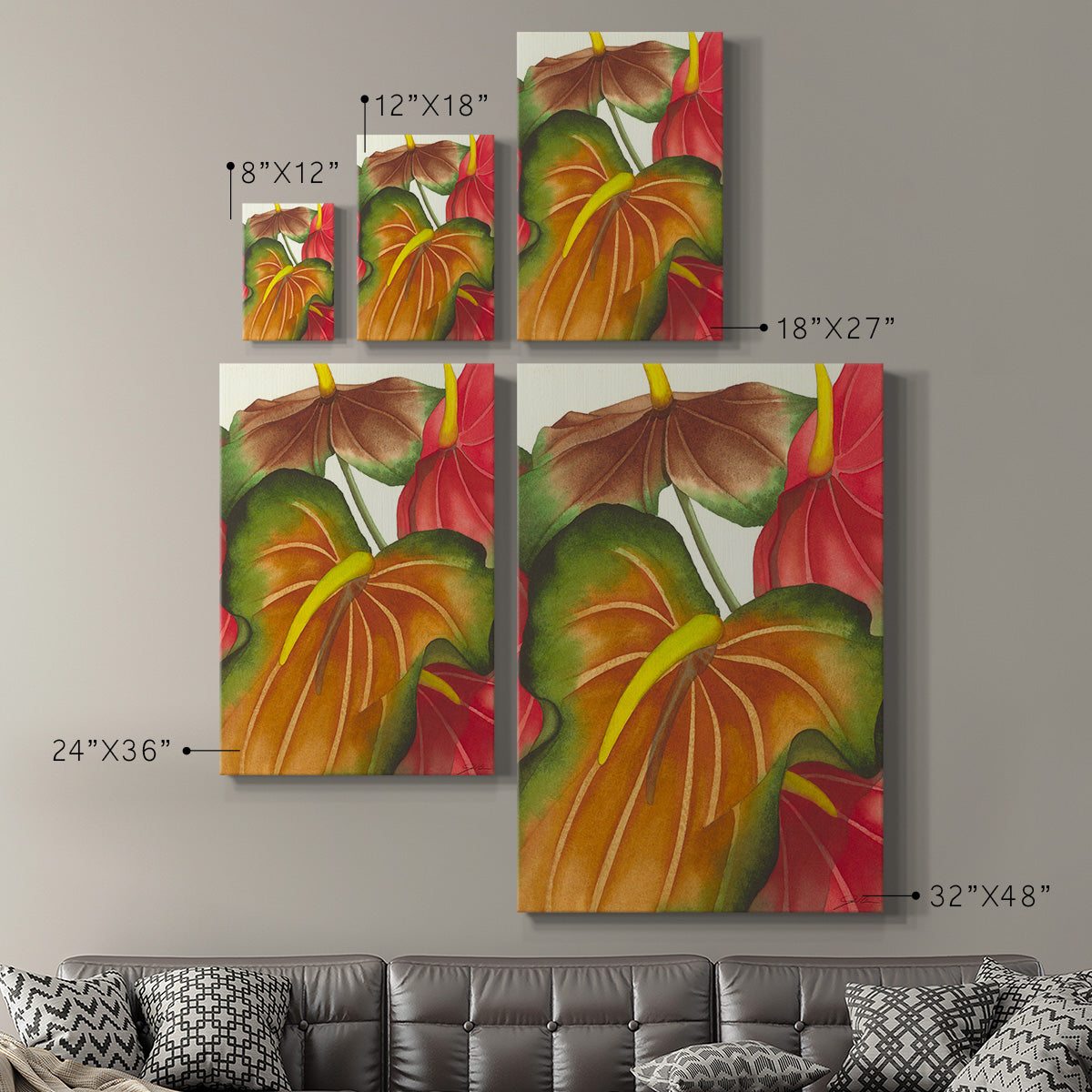 Anthuria I Premium Gallery Wrapped Canvas - Ready to Hang