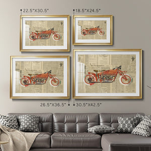 Vintage Red - Modern Framed Art Print