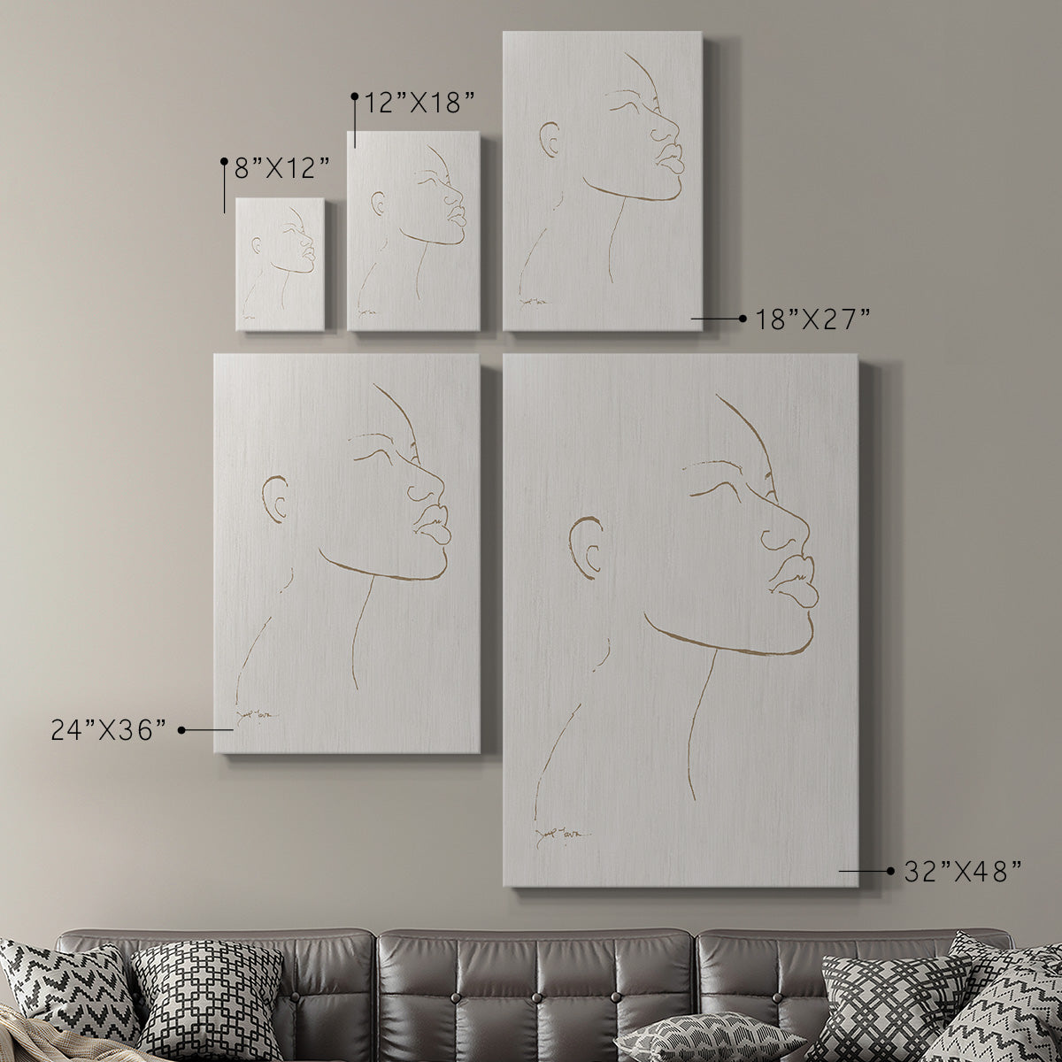 Portrait Sketch I Premium Gallery Wrapped Canvas - Ready to Hang