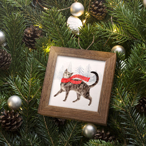 Christmas Cats & Dogs I, Handmade Ornament