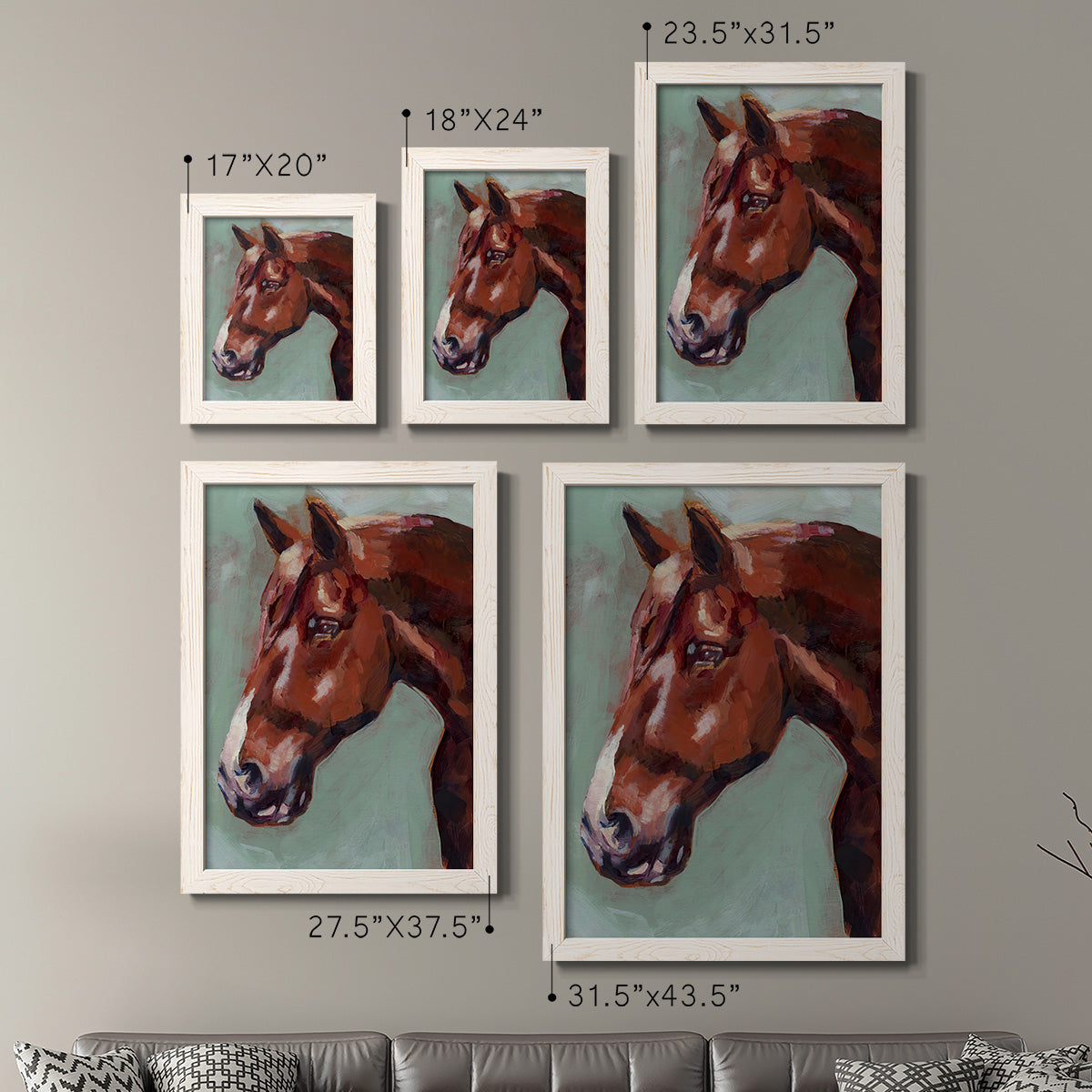 Paint by Number Horse I - Premium Framed Canvas 2 Piece Set - Ready to Hang