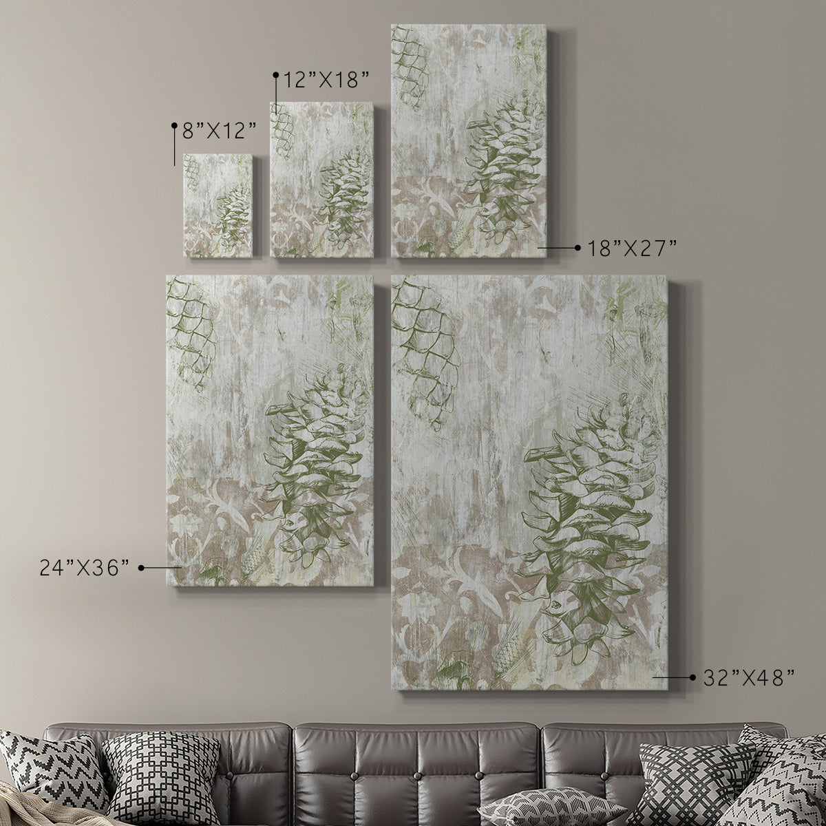 Pinecone Fresco II Premium Gallery Wrapped Canvas - Ready to Hang