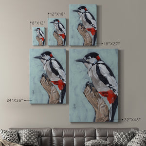 Woodpecker Paintstrokes I - Canvas Art Print