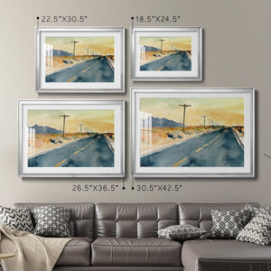 Deserted Highway II - Modern Framed Art Print