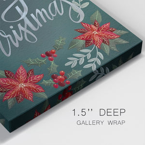 Red Flowers Christmas II - Gallery Wrapped Canvas