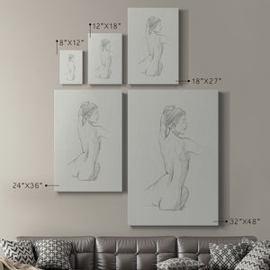 Female Back Sketch II Premium Gallery Wrapped Canvas - Ready to Hang