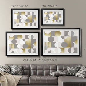 Modern Gold Reflections - Modern Framed Art Print