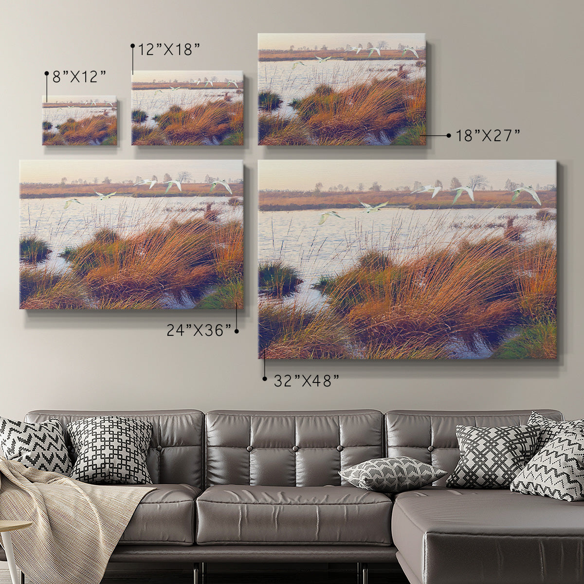 Marshland Hues I Premium Gallery Wrapped Canvas - Ready to Hang