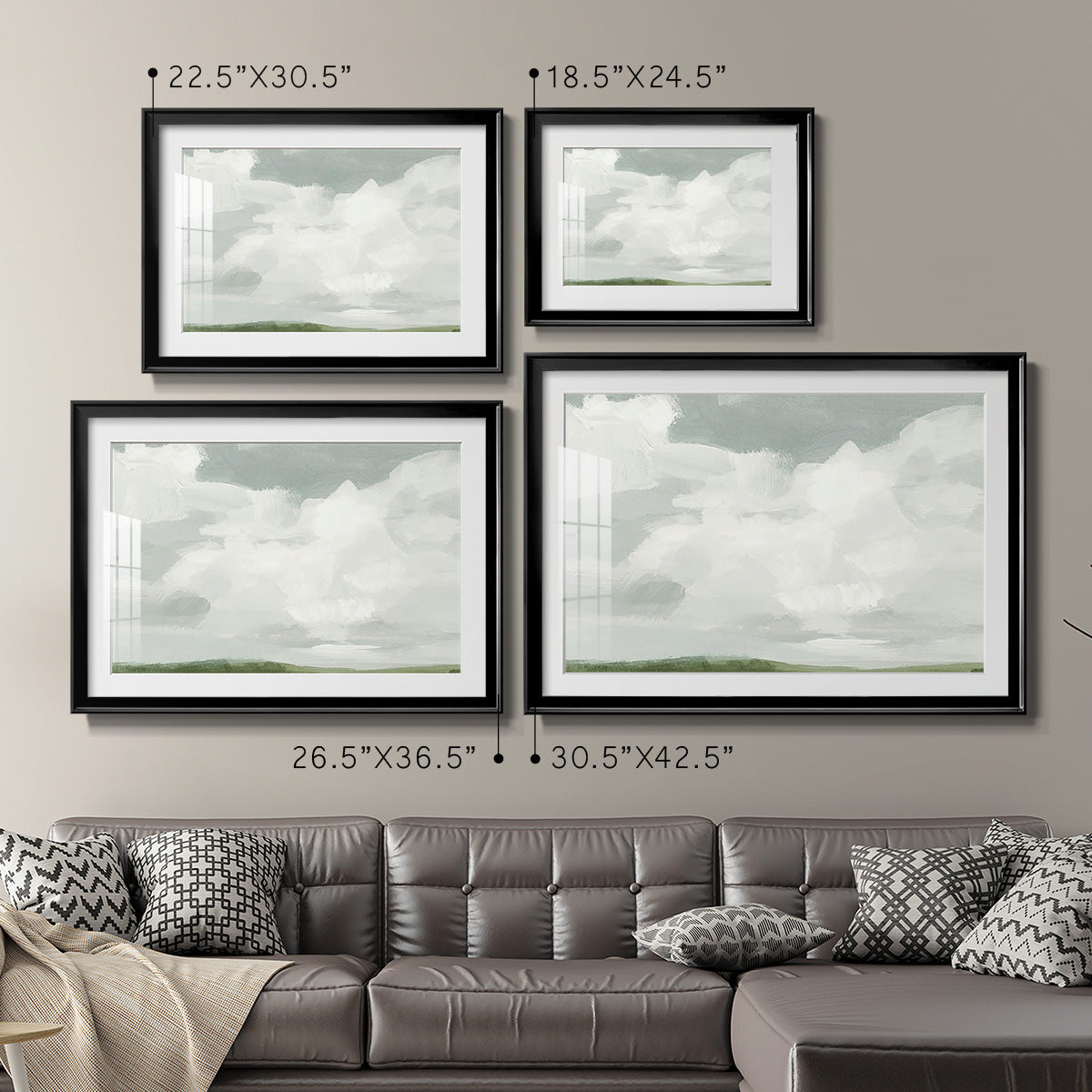 Gray Stone Sky I Premium Framed Print - Ready to Hang