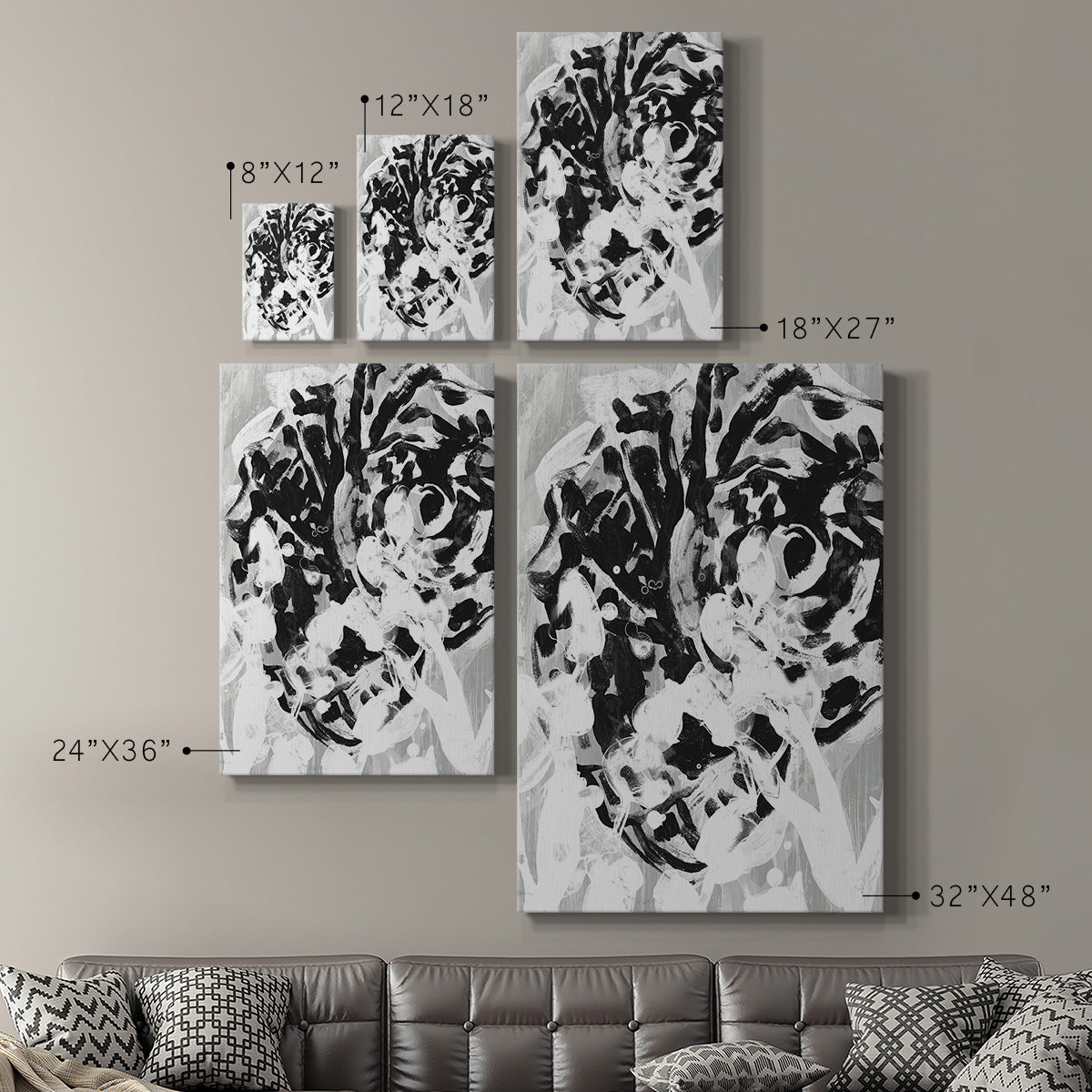 Ocean Inkblot III Premium Gallery Wrapped Canvas - Ready to Hang