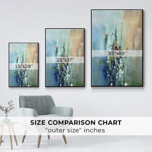 Current Air I - Framed Premium Gallery Wrapped Canvas L Frame - Ready to Hang