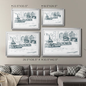 Ferryboats I - Modern Framed Art Print