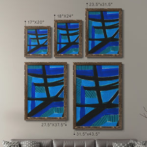 Involved Blues I - Barnwood Framed Canvas Set