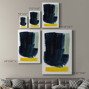 Navy Blue Field II Premium Gallery Wrapped Canvas - Ready to Hang